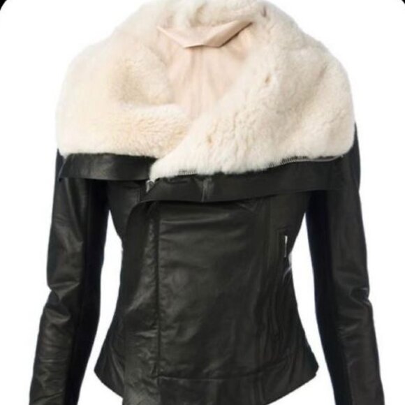 REX Fur leather Women's Jacket - Picture 1 of 4